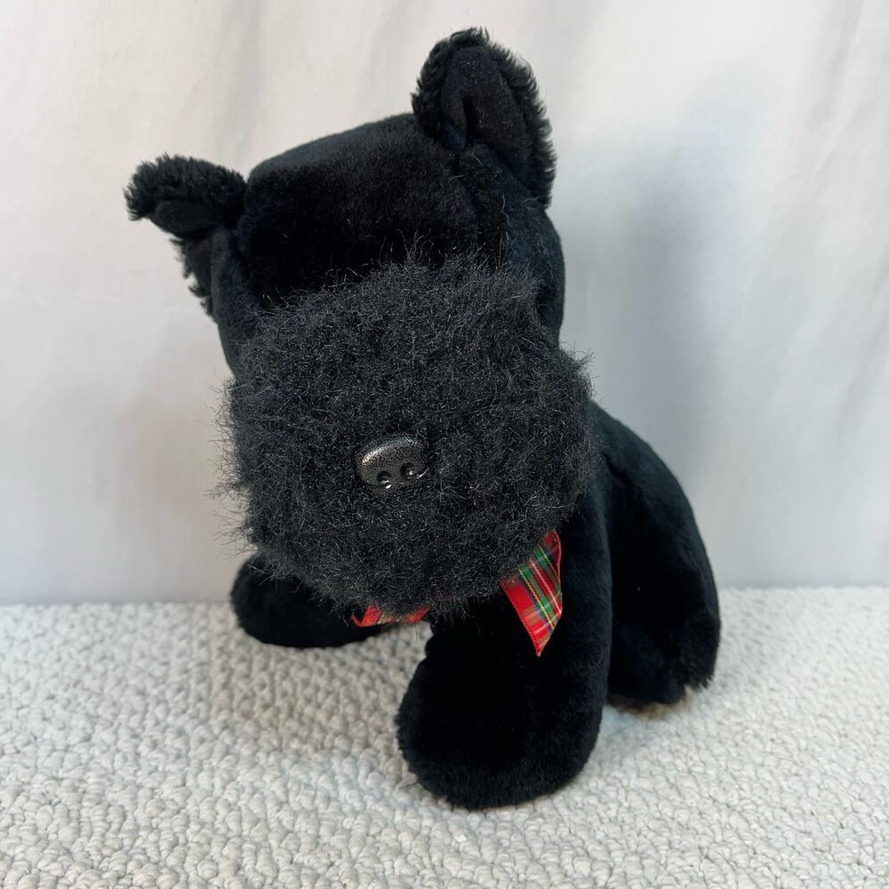 Vintage Scottie Scottish Terrier Puppy Dog Plush Stuffed Animal READ Beta Toy 9"